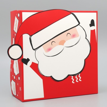 Folding box "Santa Claus", 25 x 25 x 10 cm, new year