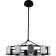 Suspended LED Crown 12XLED 53W, size 85x85x86-110 cm, black color, gold