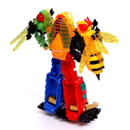 A set of inertial robots “Team of insects”, transforms, gather in one robot-3