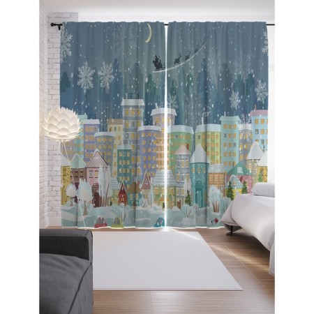 Photostes "New Year's Eve", Saten, size 145x265 cm, 2 pcs