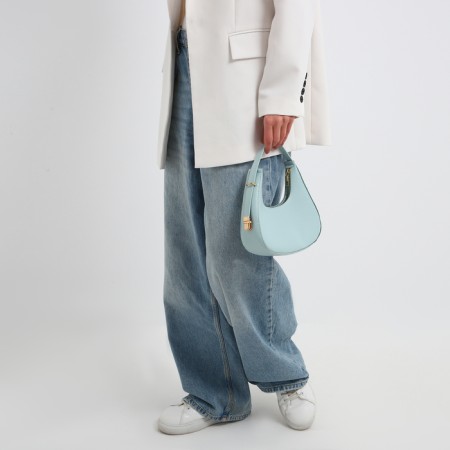 Bag Women's Baget with a zipper, blue color-7