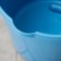 Carries with a drain, 10 l, d = 28 cm, h = 24 cm, plastic, blue