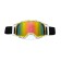 Glass-mask for motorcycle driving, mirror glass, white-yellow color, OM-8
