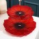 2-tier dish "poppies", d = 21/28 cm, red color