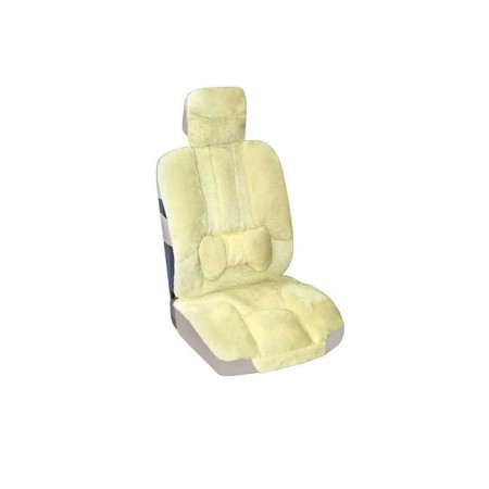 Auto -Cherkhly SkyWay Arctic, artificial fur, 2 items, with a pillow to support the back, S03001015