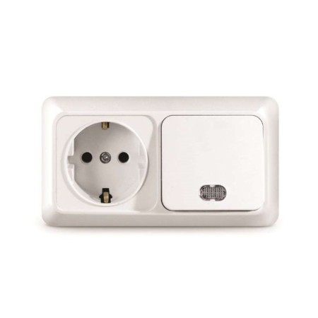 Block, OP, Olympus Universal O0036, 1 key, socket, 10A, IP54, white color