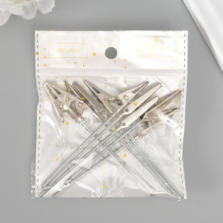 Contractor for business cards set 10 pcs silver 9.7 cm-5