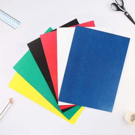 Cardboard of color A4, 6 sheets 6 colors non -unilateral "September 1: Kitik"-1