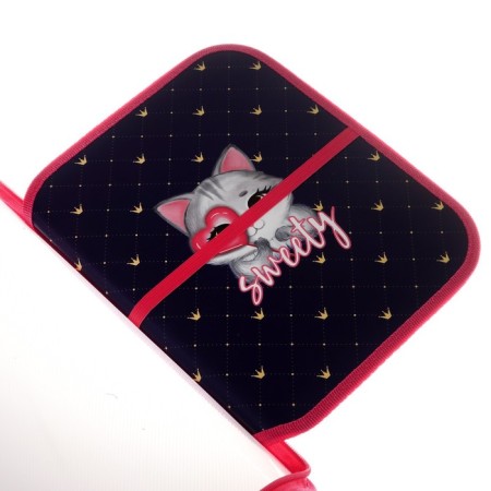 Labor folder A4, 325 x 230 x 25 mm, lightning around, folding bar, plastic, PTR-1, calligrata "cat"-5