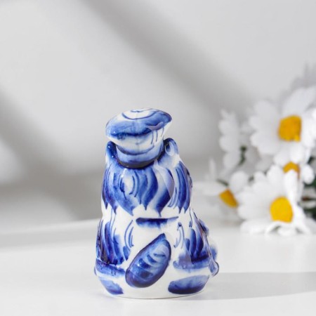Сувенир «Кот повар», 5 см, гжель-7