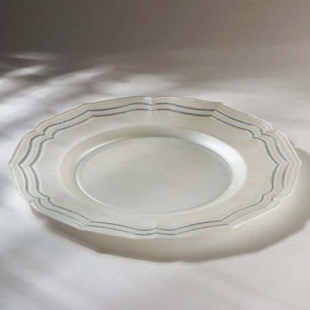 Elis dish, D = 32 cm, Platinum color-1