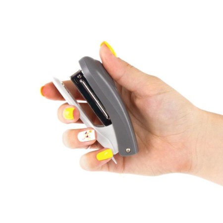Stapler No. 10, up to 12 sheets, Brauberg Einkommen, plastic case, built -in anti -stepler, gray-9