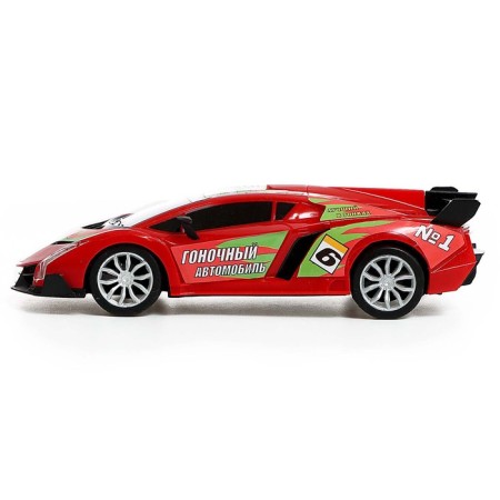 Radio controlled machine "Supercar", on batteries, red color-1