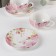 Service Tea Porcelain Dolyana "Inspiration", 4 items: 2 cups 230 ml, 2 saucers d = 15 cm, pink color