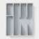 Tray for cutlery, 5 departments, 25.5 × 30.7 × 4.6 cm, color gray color