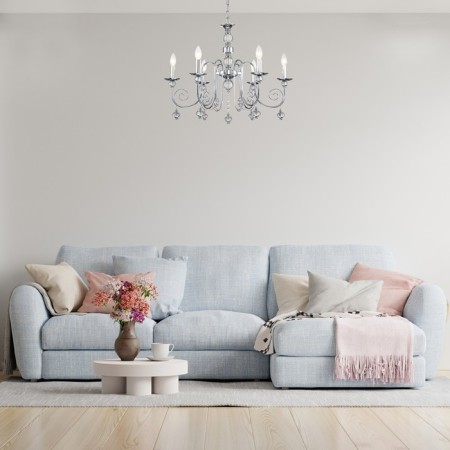 Suspension lamp 6x40W E14, size 68.5x68.5x58/105 cm-4