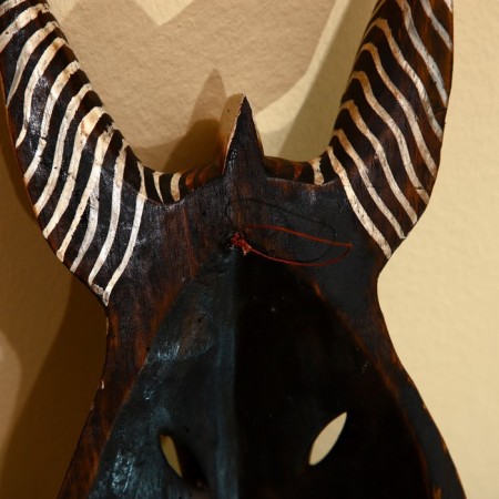Mask "Zebra" Albezia 55 cm-3