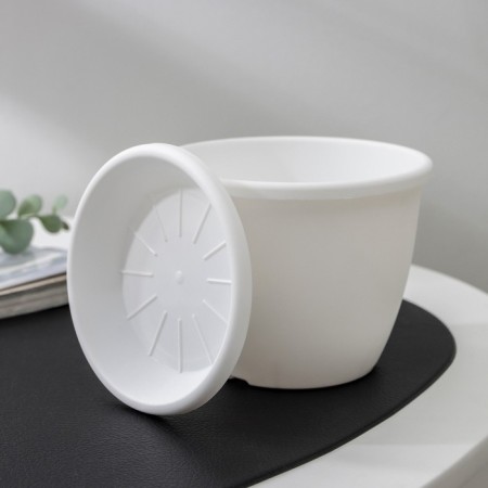 Pot with the pallet "Athena", 500 ml, white color-2