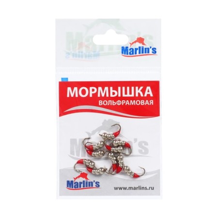 Mormyshka Wolfram Marlin’s Murash No. 3, 4 mm, 1 g, Nickel color, 10 pcs.-1