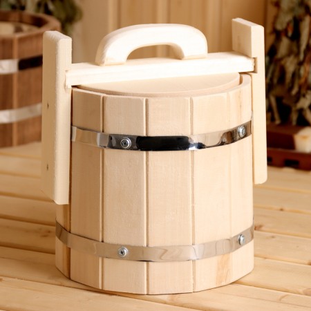 Linden shade, 3l, stainless hoop, with a lid, "good -fingered"-6