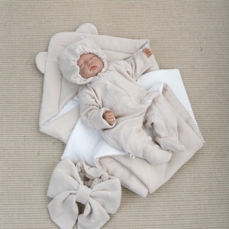 Kinderlitto “Muslin” discharge kit, 4 items, height 50-56 cm, light-beige color-4