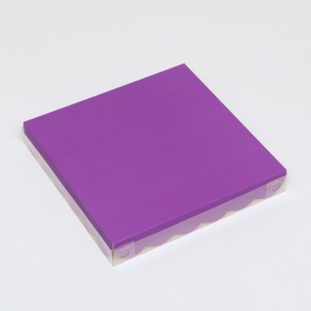 Box for cookies, lilac, 21 x 21 x 3 cm-2