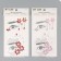 Stick plastic rhinestones "Flower patterns and tears-strata" mix 10x19 cm