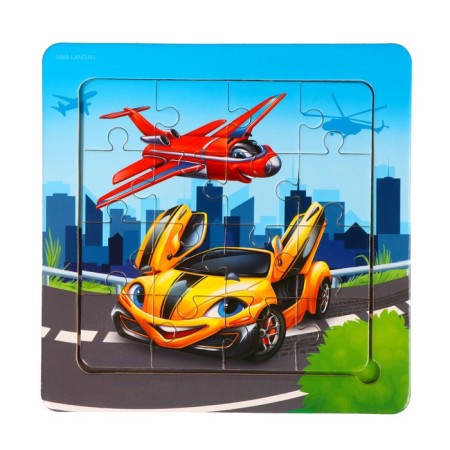 Puzzle "Transport", 14 cm x 14 cm-1