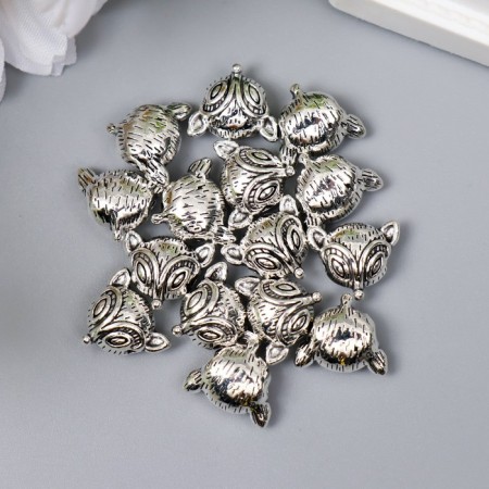 Busina for creativity Metal "Fox" silver G200B1385 1.1x1.3 cm-2