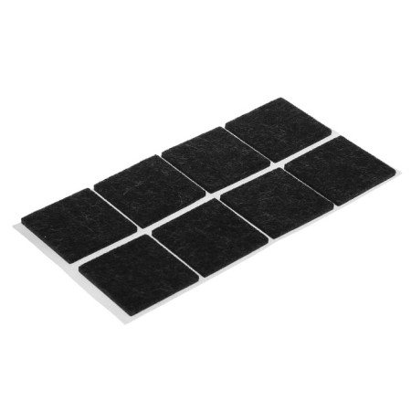 Furniture tundra, 40 x 40 mm, square, black, 8 pcs.