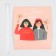 Folding Gift Box "Girlfriends", 20 x 18 x 5 cm, New Year