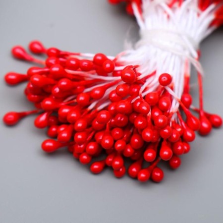 Stamens for artificial flowers "droplets" (set 130 pcs) length 6 cm-1