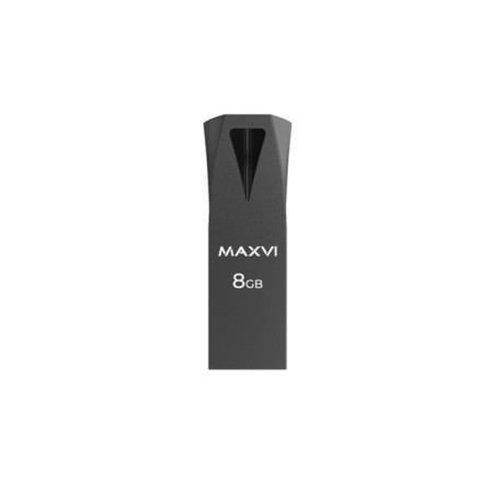 Флешка Maxvi MK2, 8 Гб, USB2.0, чт до 25 Мб/с, зап до 15 Мб/с, тёмно-серая-1