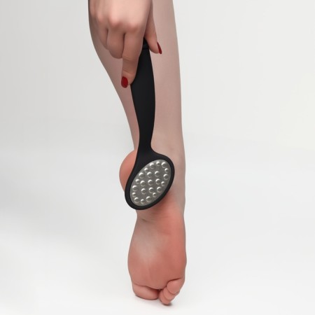 Feet trips, laser, bilateral, with a file, rubberized pen, 22 cm, black color-14
