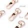 Metal carbine, 45 × 16 mm / 10 × 2.2 mm, 5 pcs, gold color