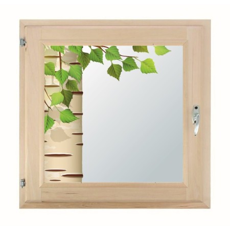 Window 90x90 cm, "birch", single -chamber double -glazed window, seal