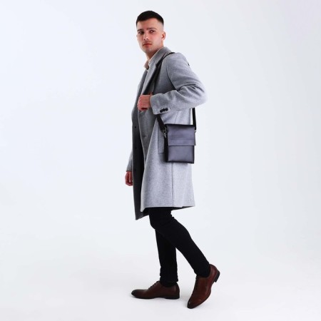 Male bag, brown color-4