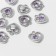 Suspension "Heart" 2.4 × 2.2 × 0.8 cm, (set 10 pcs.), Lilac color in silver