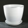Flower pot "Bun" painting silver 3 l
