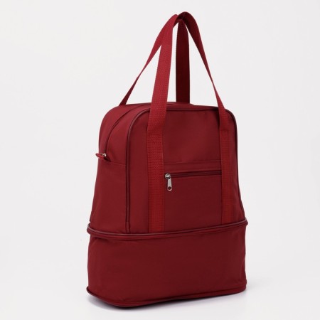 Lightning bag, with an increase, external pocket, burgundy color-2