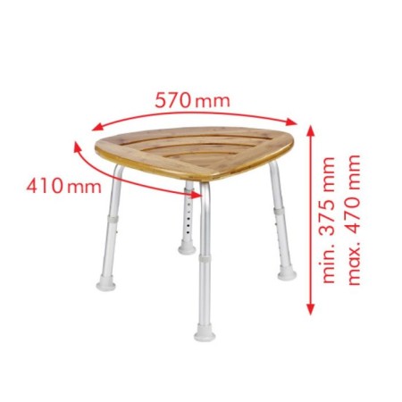 Bamboo adjustable height stool with adjustable height-2