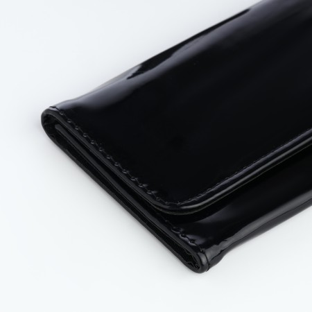Women's wallet on a magnet, black color-3