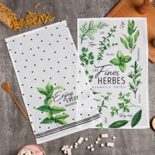 A set of kitchen towels of the Fines Herbes, 35x60cm-2pcs, 100% cotton