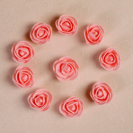 A set of colors for decor from foamiran, d = 3 cm, 10 pcs, peach