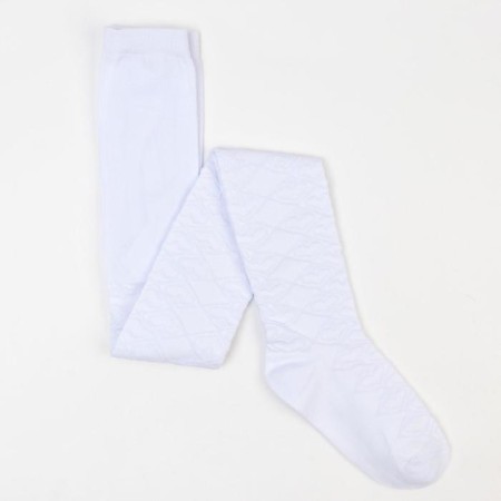 Pantyhose children, white color, height 116-122 cm