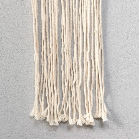 Panel Wall Macrame technique "Heart Home" 80x22 cm-3