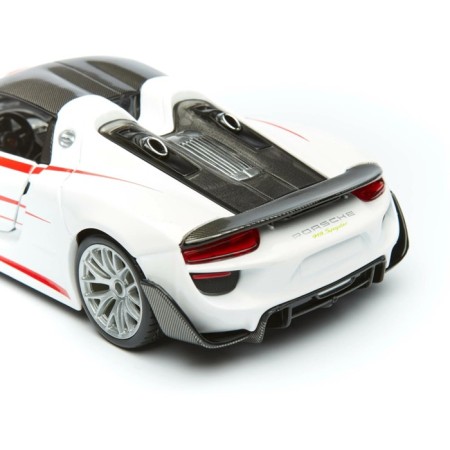 Racing machine BBURAGO Porsche 918 Weissach, Die-Cast, 1:24, white color-2
