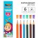 Colored pencils, 6 colors, trihedral, Masha and bear