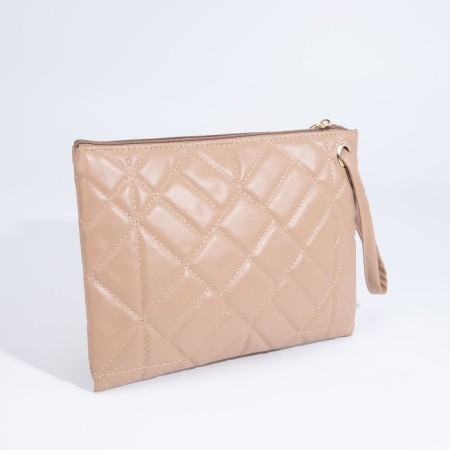 Lightning bag, strap on the wrist, beige color-1