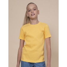 T -shirt for girls, height 128 cm, yellow color